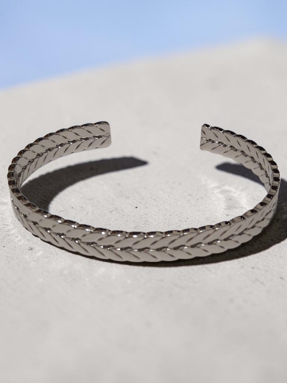 New Plunder Exclusive Open Cuff Bracelet - Silver Tone
